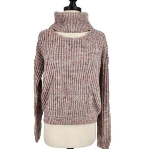 Vintage Guess Cowl Neck Wool Linen Blend Sweater With Cut Out Size Small